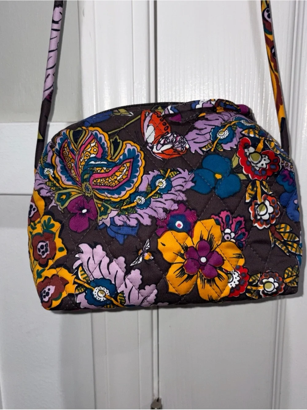 Vera Bradley Blake Colorful Bouquet Paisley Crossbody Bag
